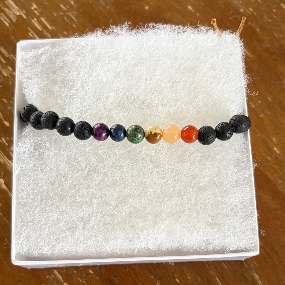 lotus and luna beaded crystal chakra bracelet